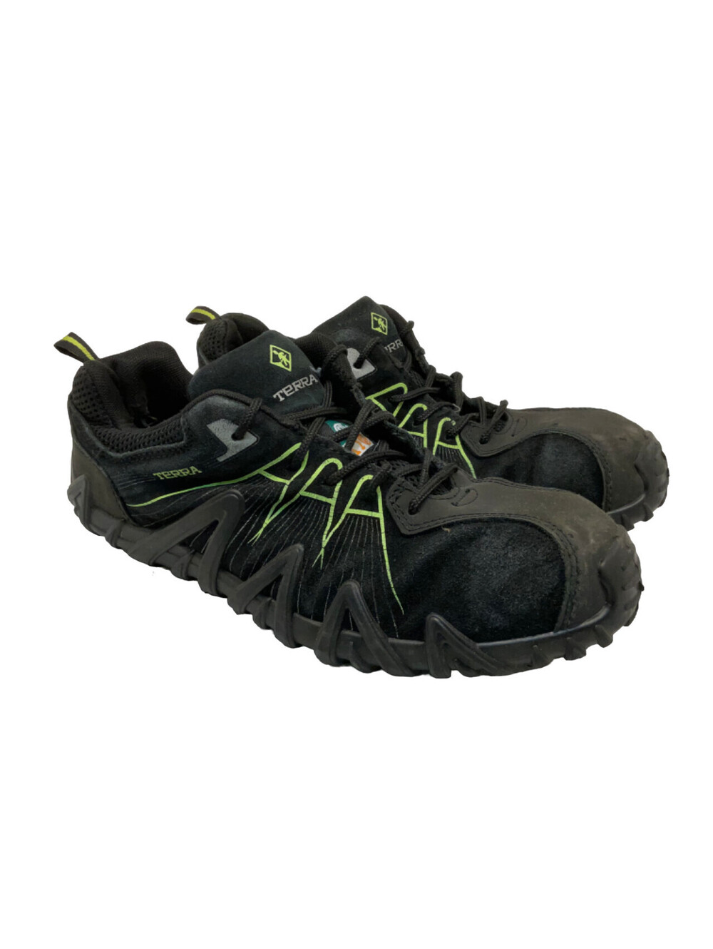 Terra Men's Spider 3.0 Composite Toe Work Shoes Black/Green Size 8.5M